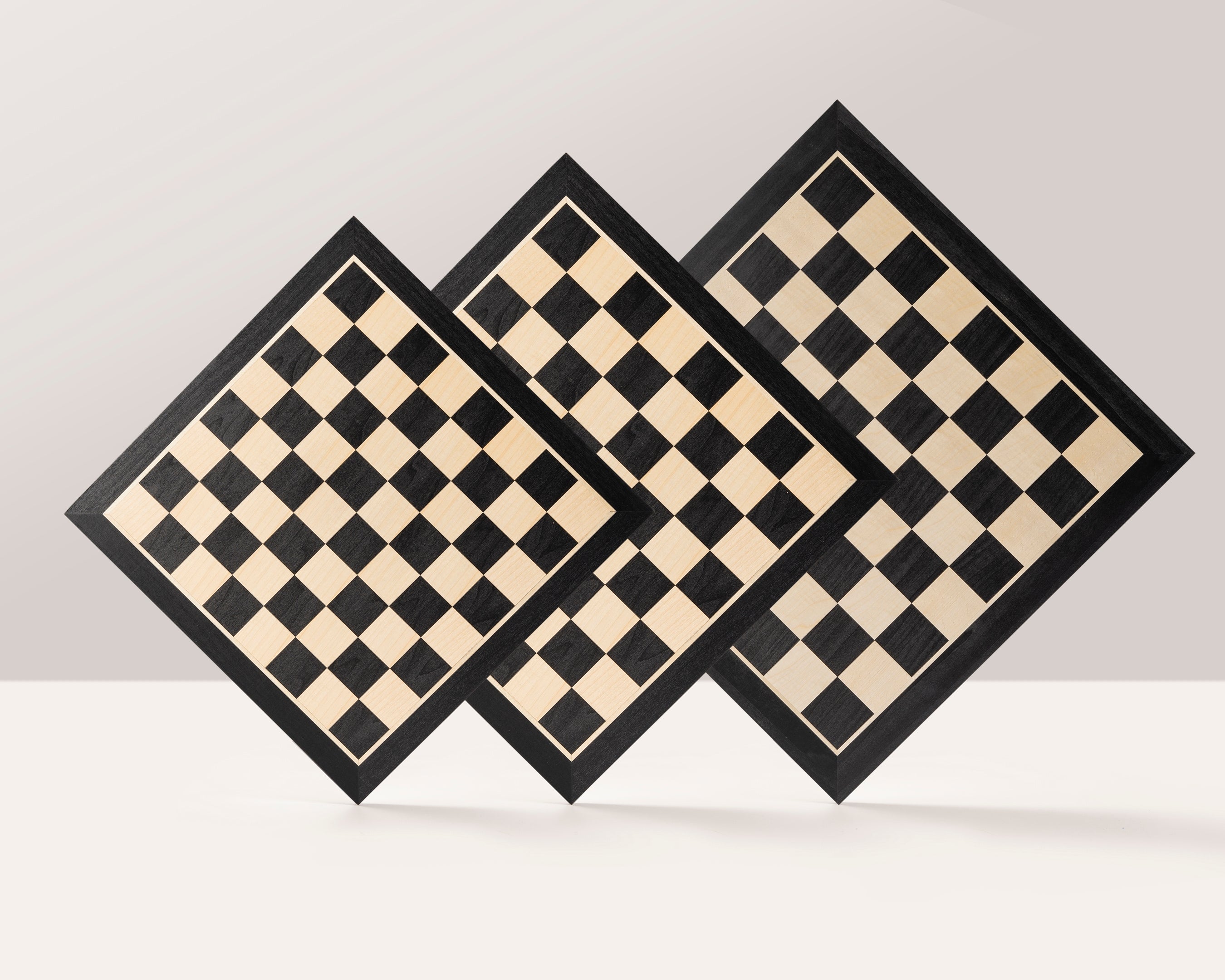Chess Board 52×52 cm (58 mm squares) – Ebony & Maple, without Notation – image 5