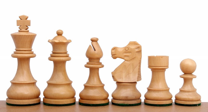 French Staunton Chess Pieces 3.5" – Ebonized & Boxwood Weighted Tournament Set – image 3