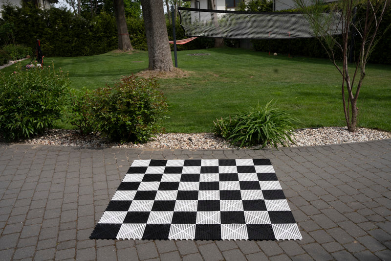 PVC Rubberized Chess Board – 8" (20cm) Squares, Non-Slip Outdoor