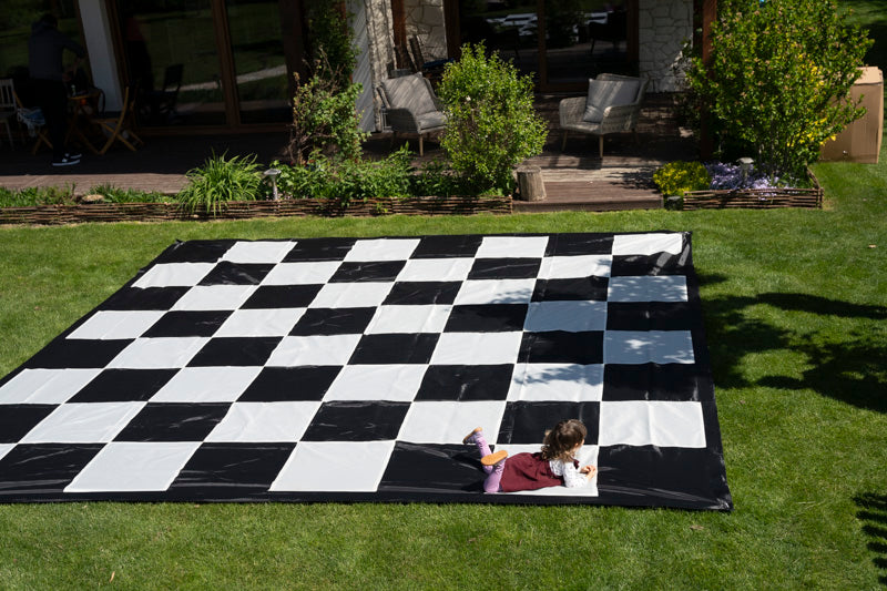Giant Fabric Chess Board – 24" (61cm) Squares, Garden Outdoor