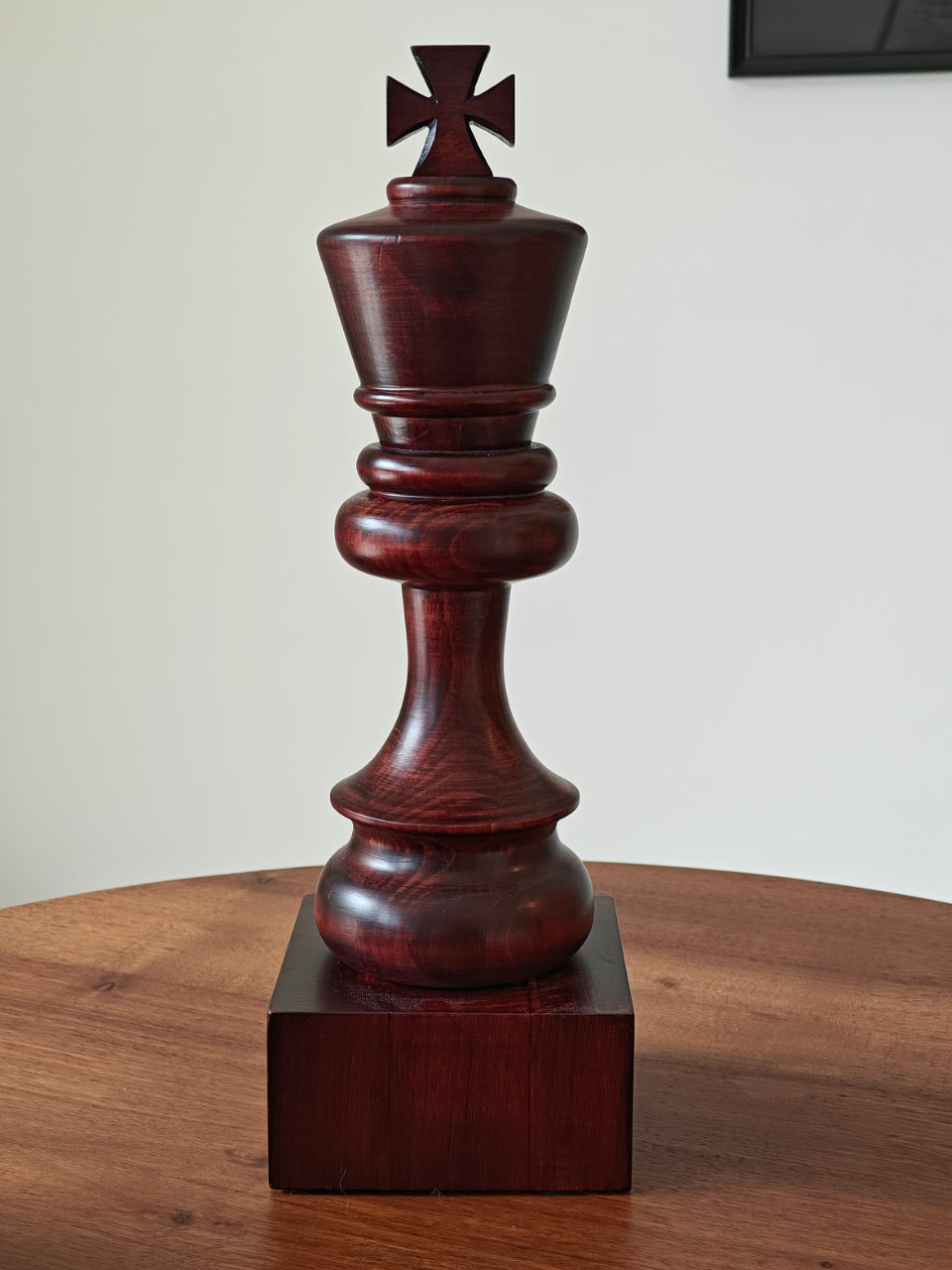 Chess Trophy Cup – Black King, Handcrafted Wood – image 2