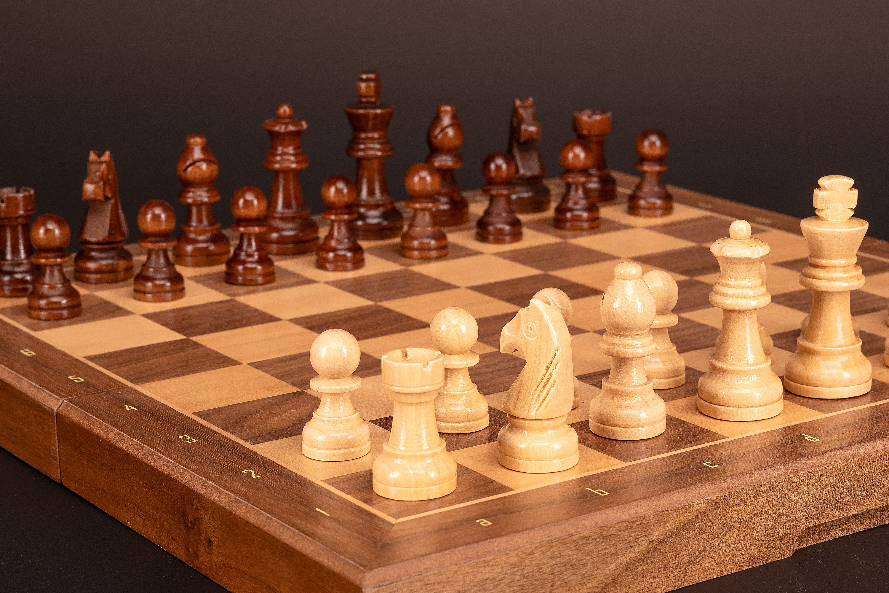 Magnetic Travel Chess Set — Walnut, 33×33 cm Wooden Folding Case – image 15
