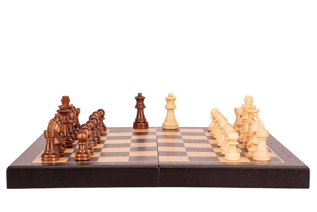 Magnetic Travel Chess Set — Black, 33×33 cm Wooden Folding Case – image 13