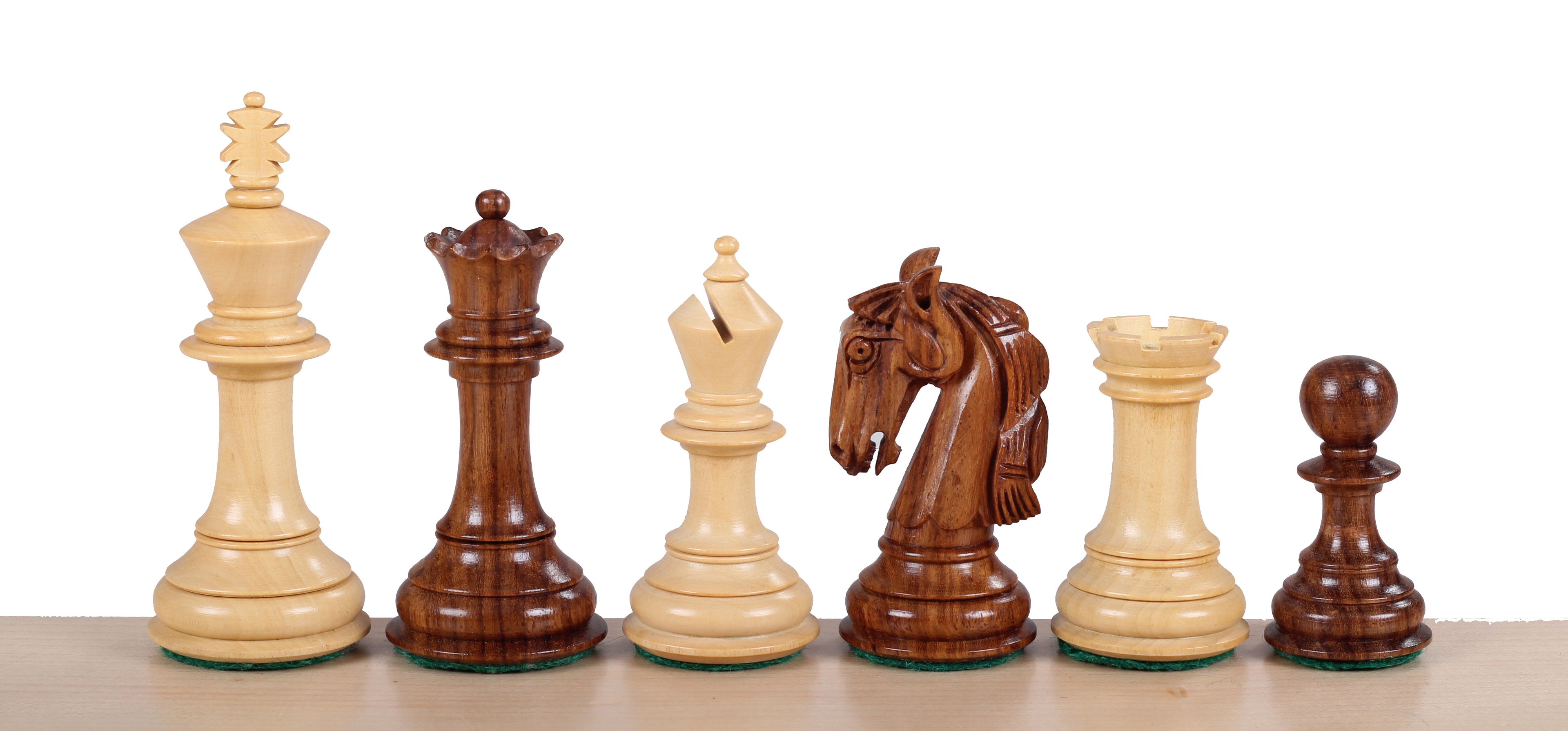 Colombian Chess Pieces 3.5" – Acacia & Boxwood Weighted Premium Set