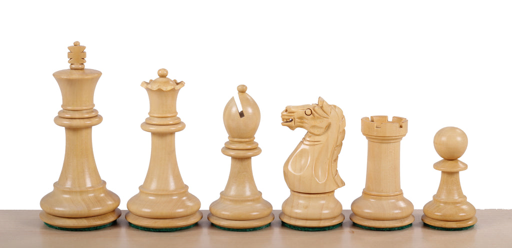 Oxford Chess Pieces 3.75" – Ebonized & Boxwood Weighted Tournament Set – image 2