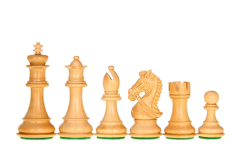 King's Bridal Ebony Chess Pieces 4 inch - Premium Hand-Carved Wood – image 3