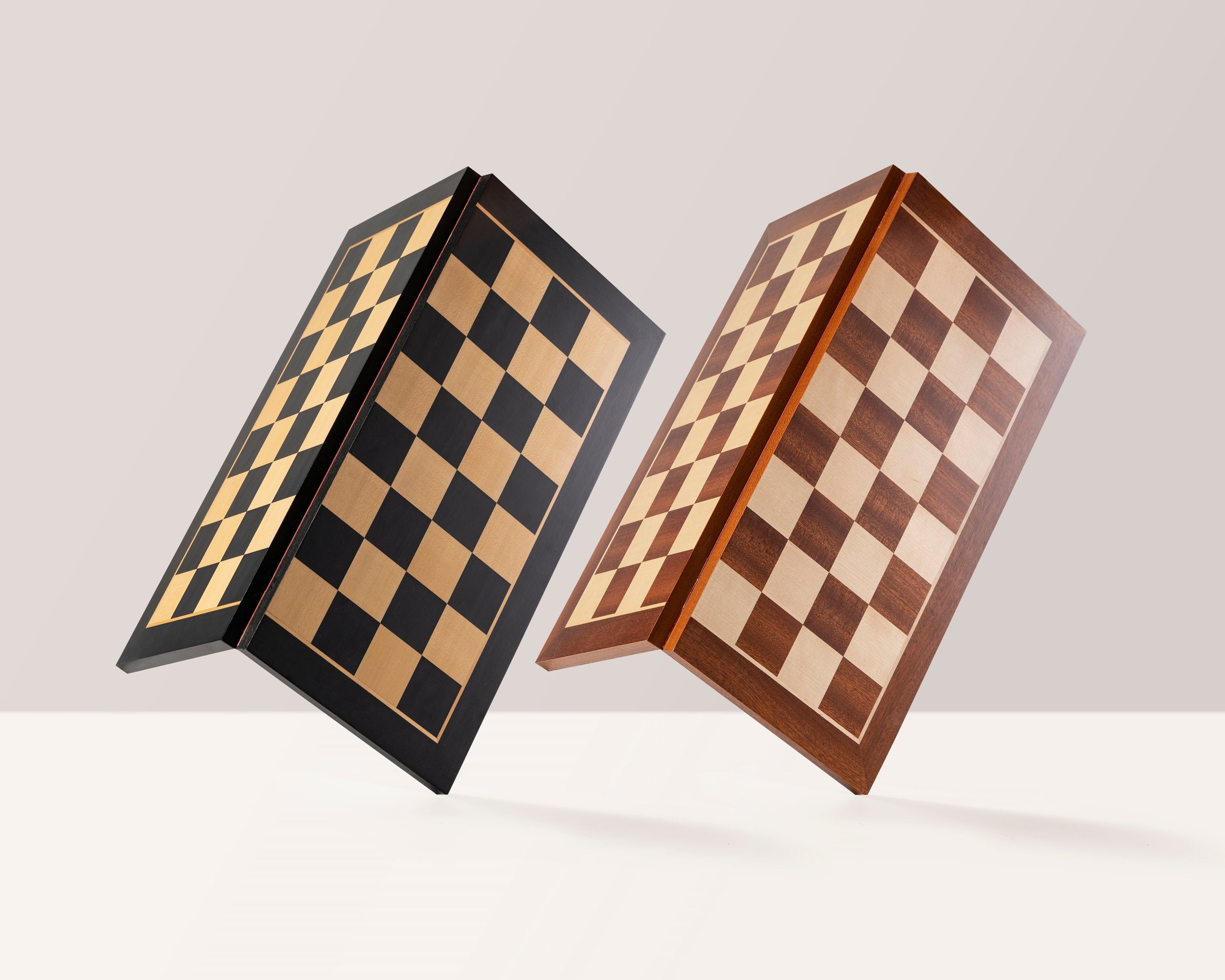 Folding Chess Board No.5 Ebony/Maple 50mm – Marquetry (No Notation) – image 2