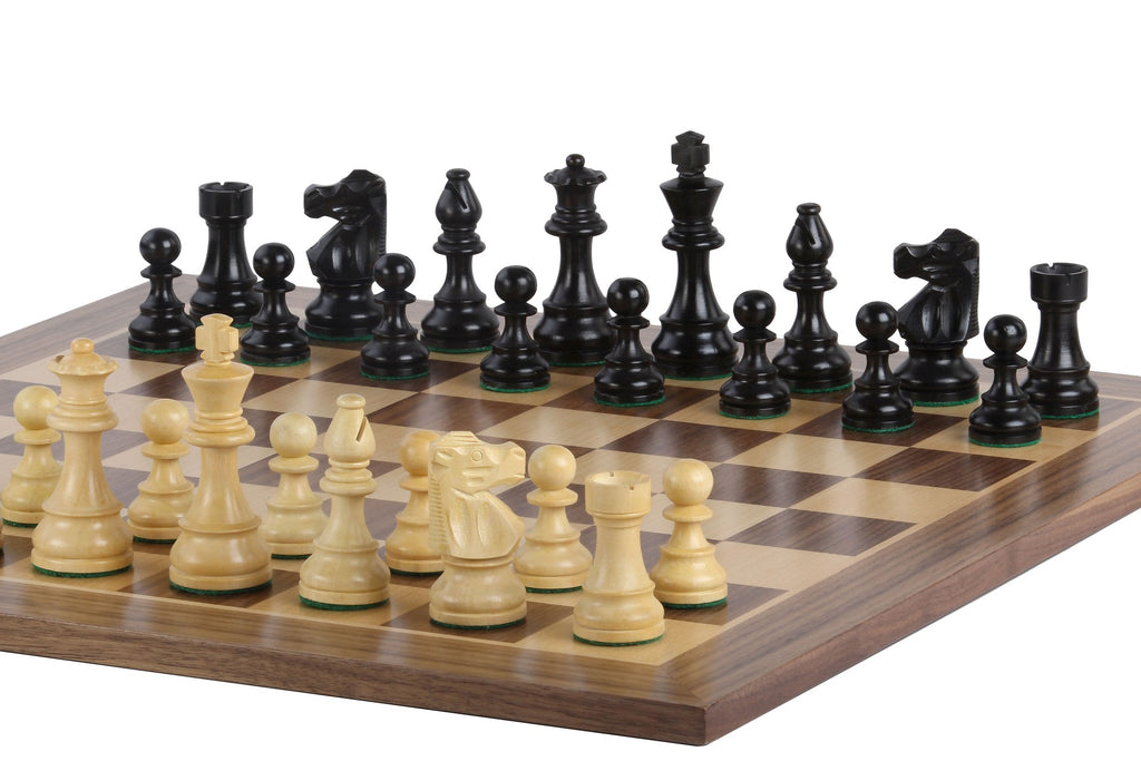 Chess Set No.5 – Walnut Board + 3.5" French Ebonised Pieces – image 2