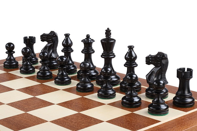 Classic Black Tournament Chess Set - Complete with Board and Pieces – image 3
