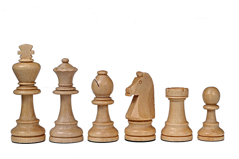 Staunton No.7 Chess Pieces — 100 mm King, Brown Hornbeam (Plastic Bag) – image 3