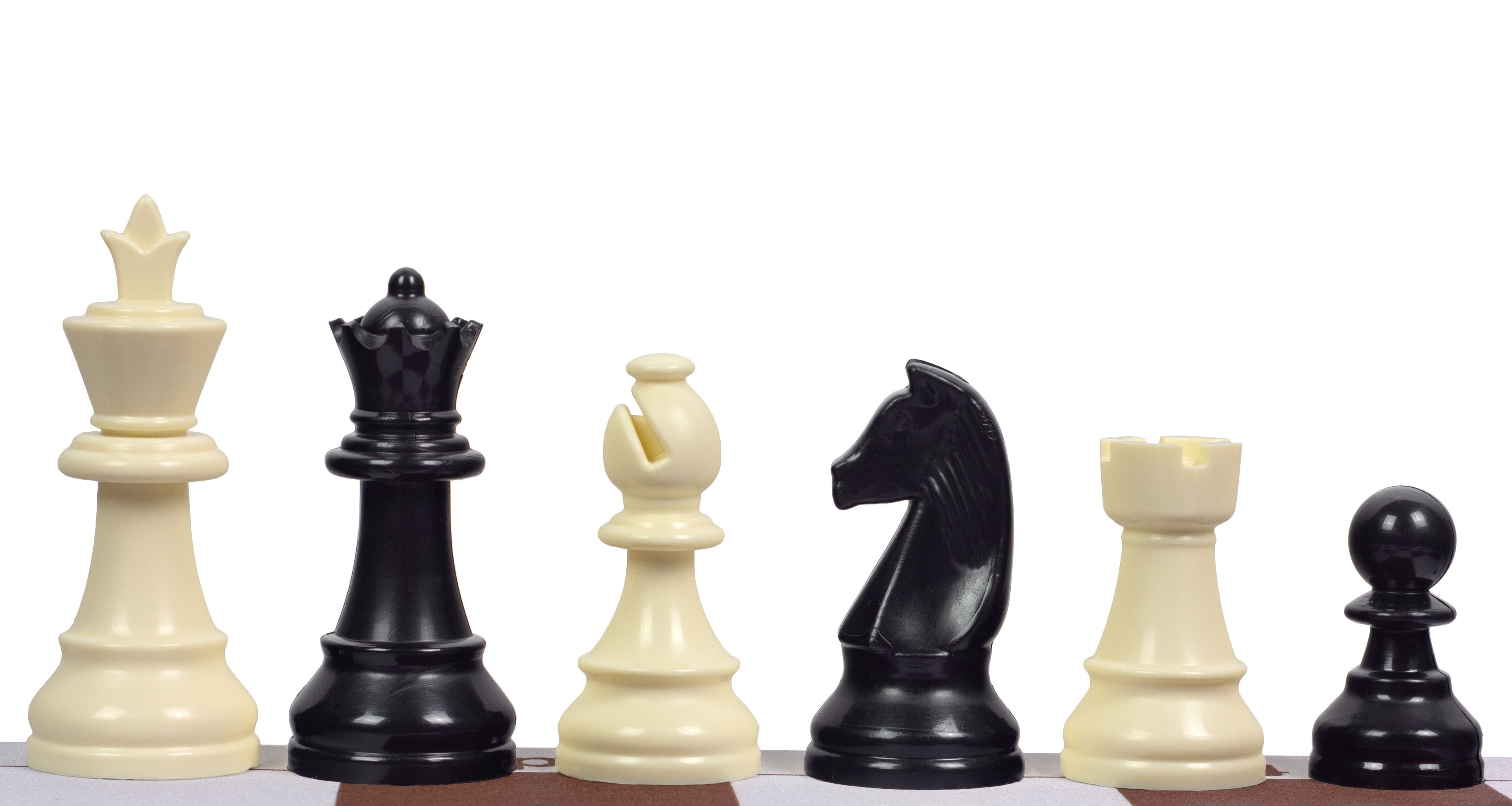 Staunton Plastic Chess Pieces 85mm King – Tournament Standard