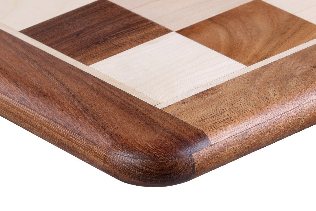 Solid Wood Chess Board 53×53 cm – Indian Acacia & Boxwood (55 mm squares), Without Notation